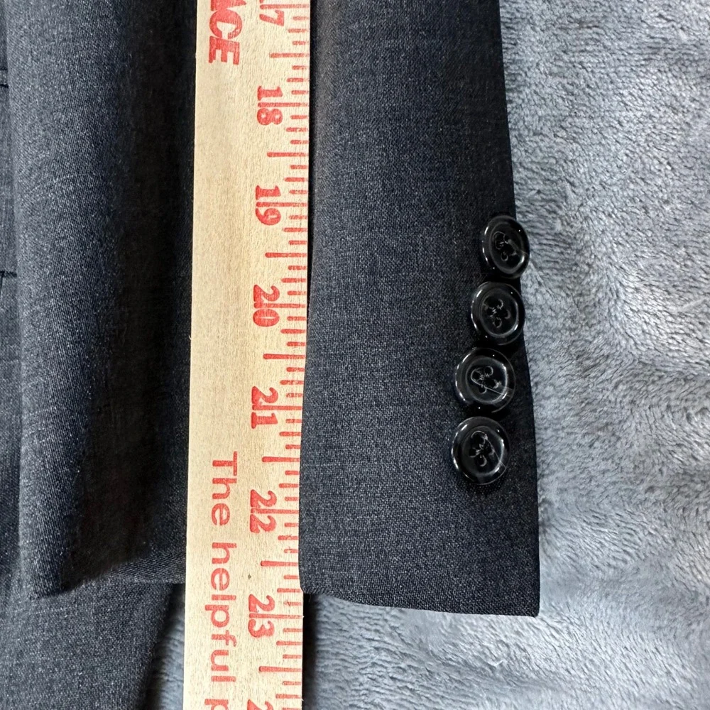 Brooks Brothers Brooksease Mens Charcoal Gray 2 Button Blazer Sport Coat USA
